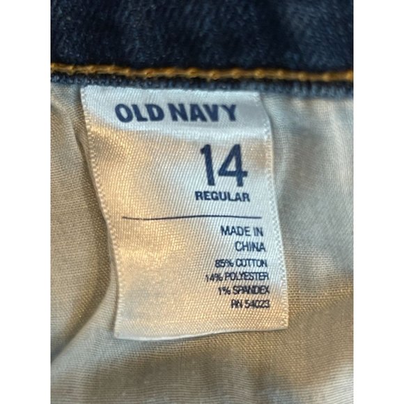 Old Navy Women Jeans Slim Straight Leg Flirt Mid Rise Blue Size 14 Regular - Picture 9 of 10